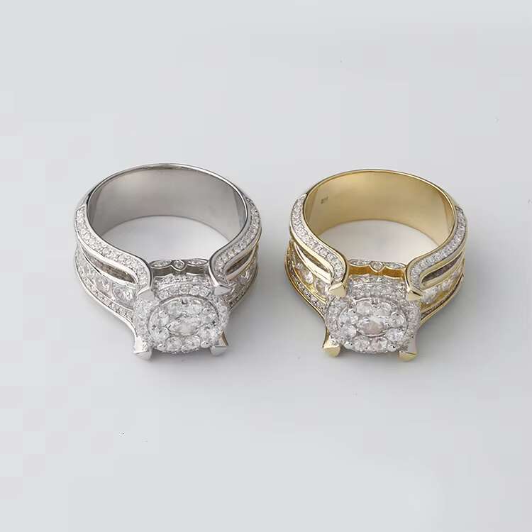 Sterling Silver Hip Hop Earrings with Customizable LUCK Design & Dazzling VVS Moissanites