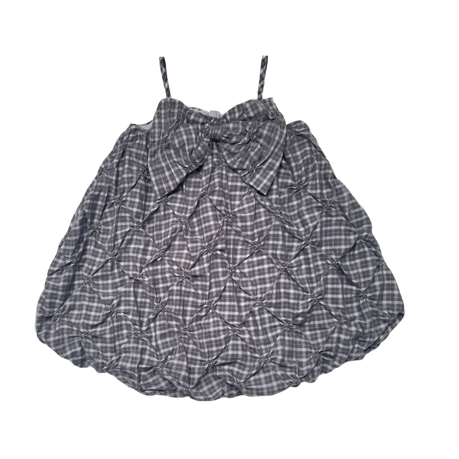 Girls' suspender lantern plaid dress Casual versatile outerwear dress