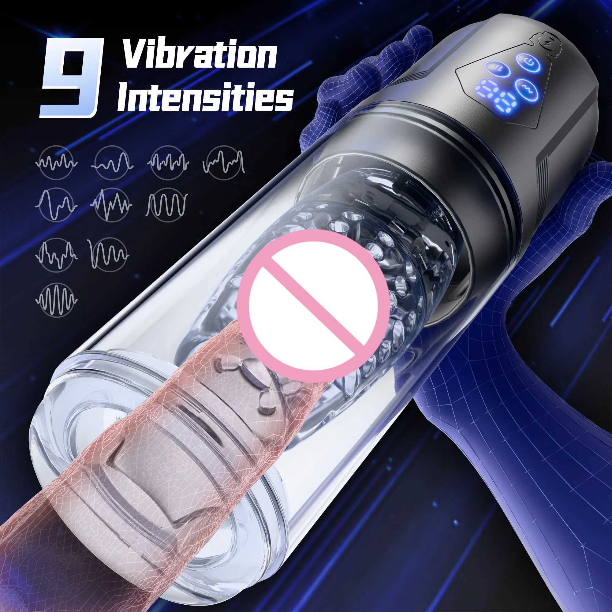 Upgrade 3 in Male Masturbator Sex Toy with App Control Realistic Blowjob Machine 9 Thrusting Rotating Vibrating Male Stroker W250621