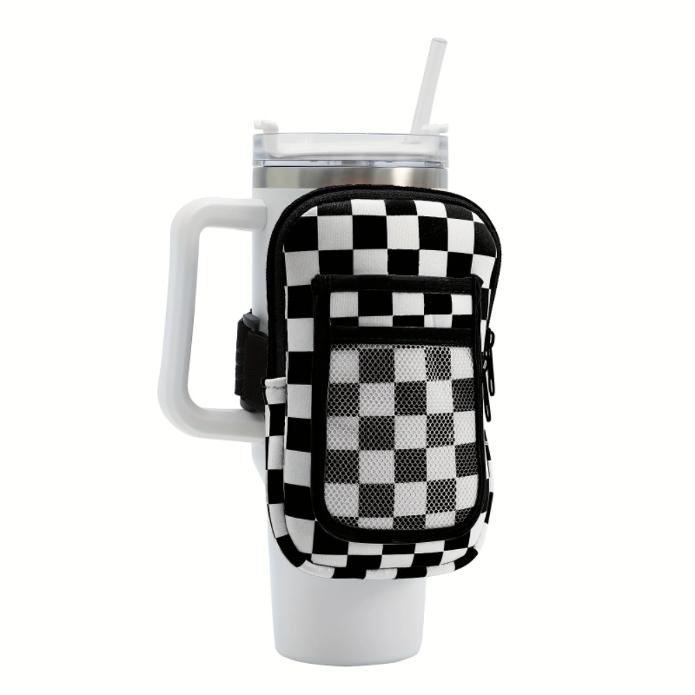 Multi-coloured water bottle bag, matching accessories for 40oz, 30oz with pockets, suitable for a variety of uses, suitable for outdoor sports holiday