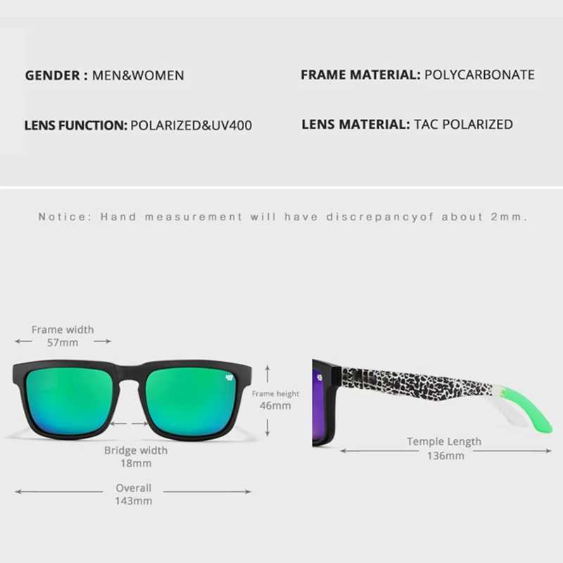 Fresh Colors Polarized Sunglasses Men Women Top Square Unisex Sun Glasses With Brand Orange Box Category 3 W250621
