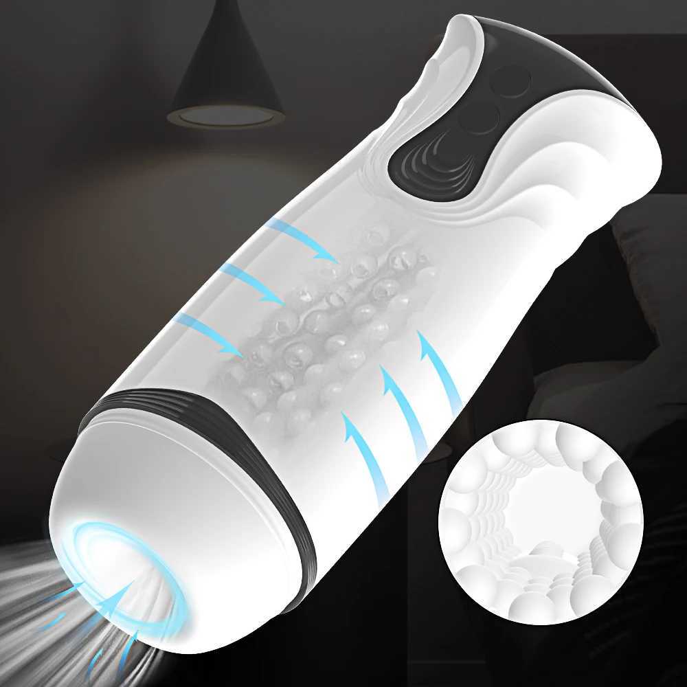 Automatic Male Masturbator Vibrating Sucking Machine Vacuum Simulation Oral Sex Delayed Ejaculation Trainer for Adult Sex Toys W250621