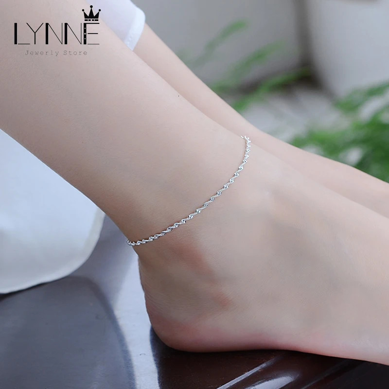Fashion Twisted Weave Chain For Women Anklet 925 Sterling Silver Anklets Bracelet For Women Foot Jewelry Anklet On Foot 250617