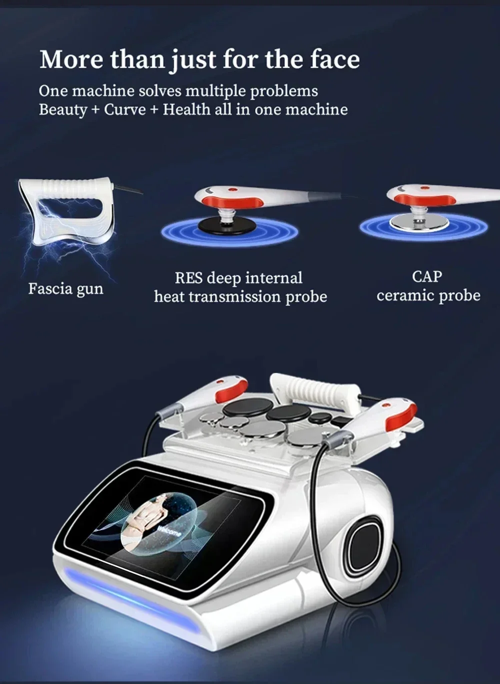 2025 NEW Portable448KHZ RFTecar Therapy RET CET Diathermy Body Sliming Machine Pain Relief Skin Tightening INDIBA Deep Care