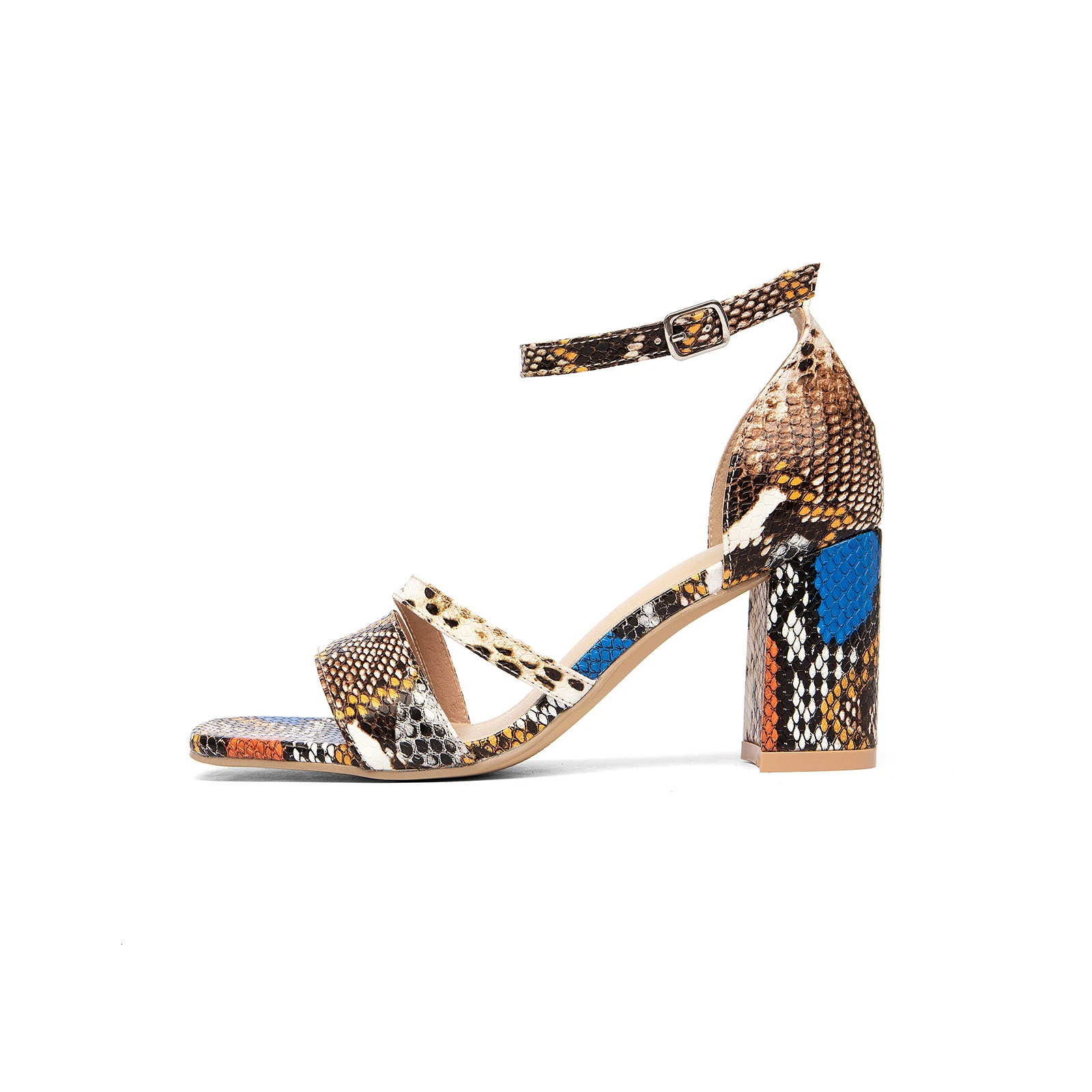 Womens Sandals High Heels Open Toes Naked Straps Snake Pattern Fashionable Sexy Professional Commuting 250617