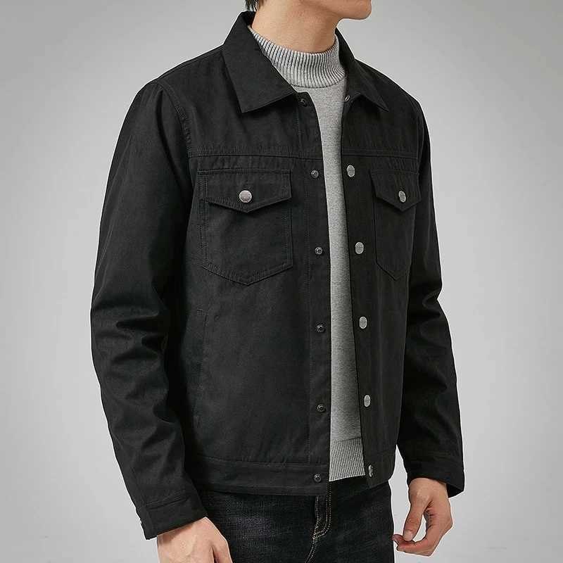 Mens Suede Casual All-Match Jacket New Spring and Autumn Mens Fashion Korean Style Slim Lapel Workwear Jacket XJ250621
