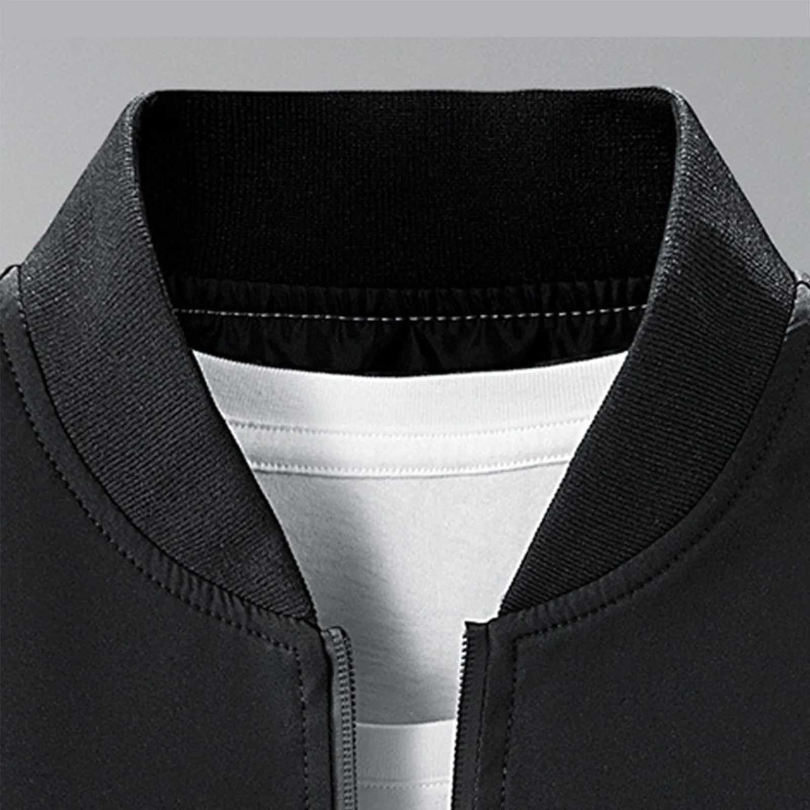 Mens Fashion Business Jackets Solid Leisure Temperament Zipper Hoodless Coat With Zipper Slim Fit Look Thin Casual Outerwear XJ250621