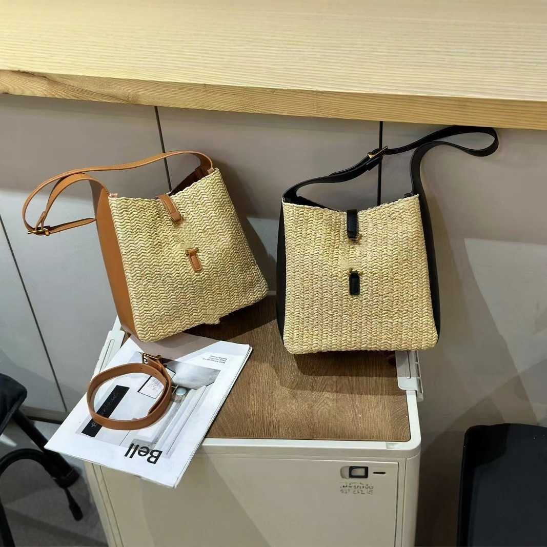Straw Designer Bag Underarm Hobo Bag Beach Bag Designers Purse Mirror Quality Bags Women Shoulder Bags Top Quality Luxury Hand Woven Lafite Cowhide