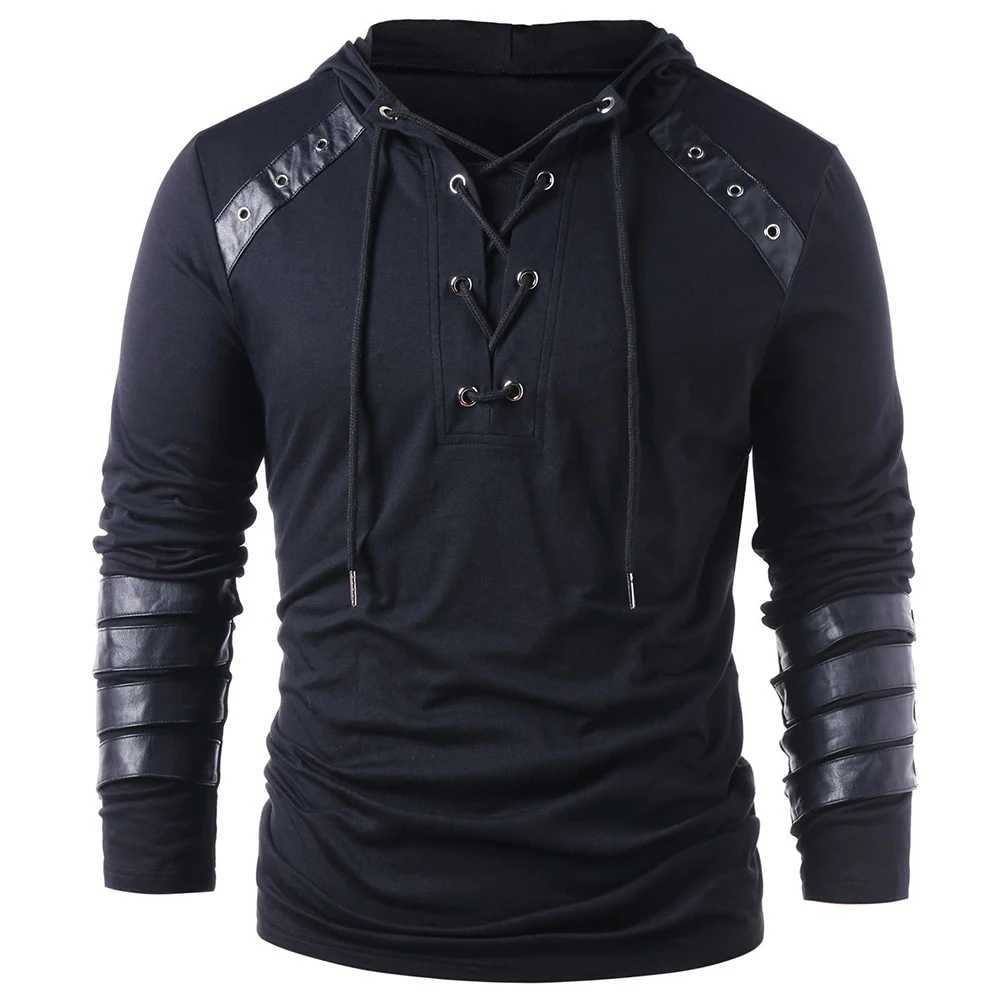 Adult Men Autumn Coat Drawstring Pullover Hoodie Oversized Long Sleeve Casual Sweatshirt XJ250621
