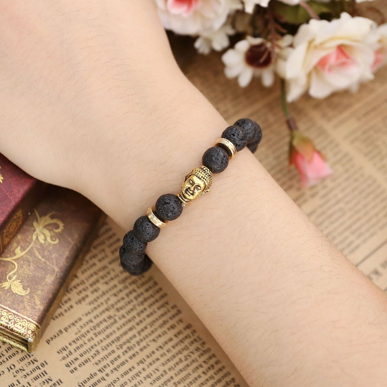 Luxury jewelry Sandalwood Buddhist Consecration Ward Off Evil 8MM Unisex Energy Stone Mala Beads Stretch Bracelets Attract Prosperity