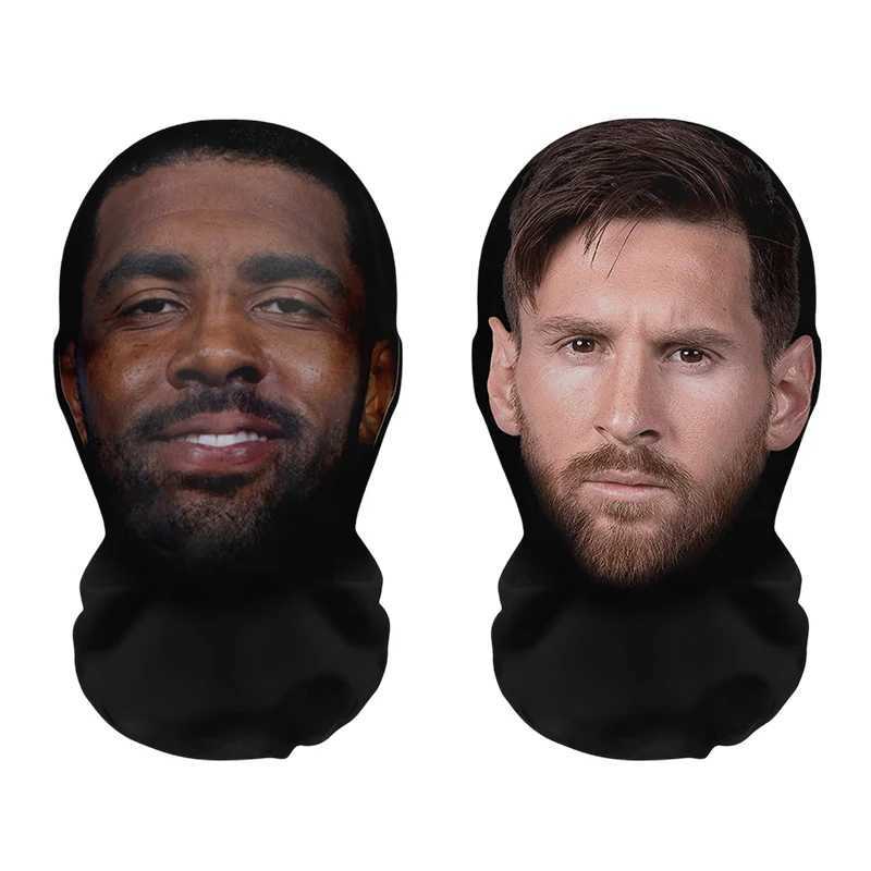 3D Printed Full Face Ski Mask Elastic Funny Mesh Face Mask Hiking Climbing Headwear Creative Motorcycle Helmet Masks XJ250620