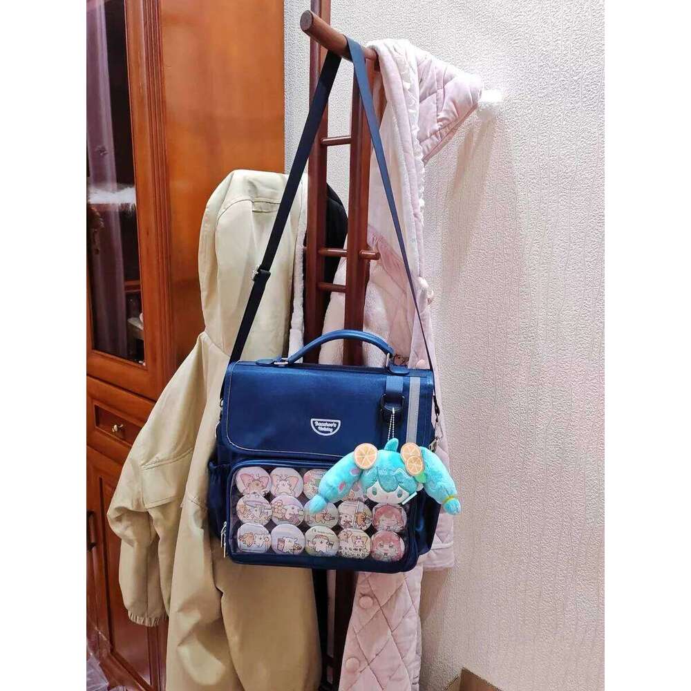 JIAERDI Preppy Style Summer School Bags Aesthetic Transparent Backpacks For Women Popular Canvas Rucksack Mochila Mujer Ita Bag