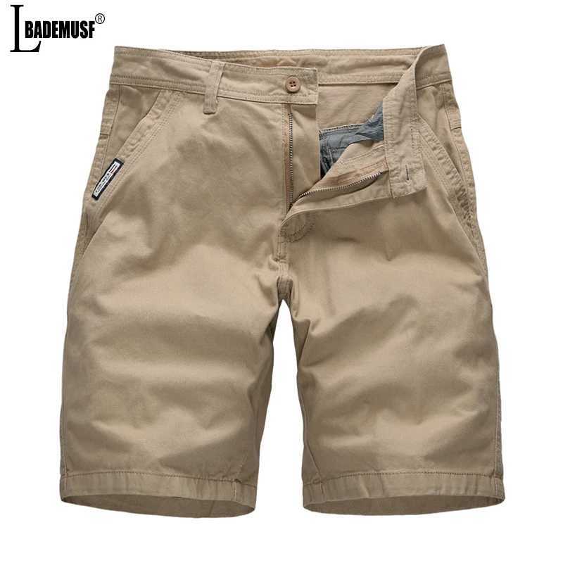 Summer Men New Solid Color Leisure Fashion Cargo Shorts Comfort Simplicity 00% Pure Cotton Large Pocket Short Trousers Men W250621