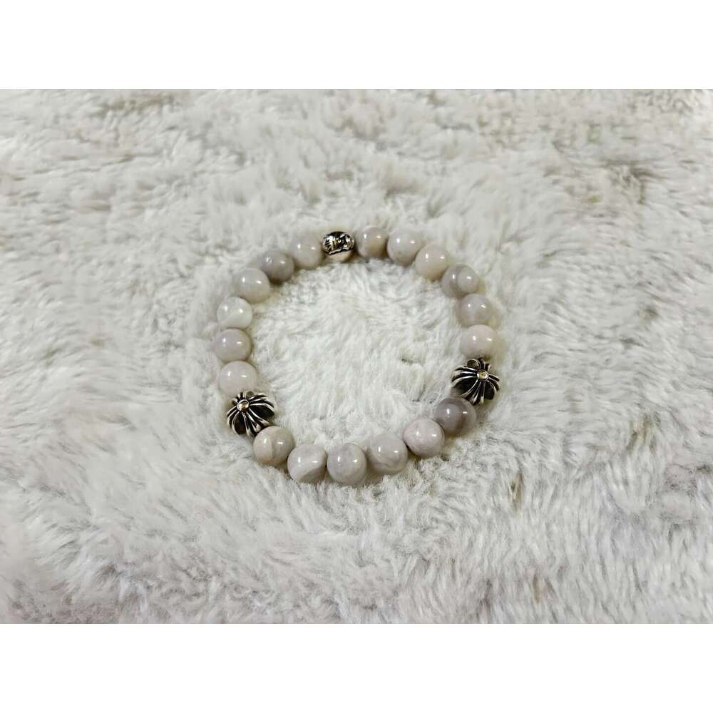 White Copper Heart of Darkness 3 Accessories 8M Beads Niche Light Chinese Style Bracelet