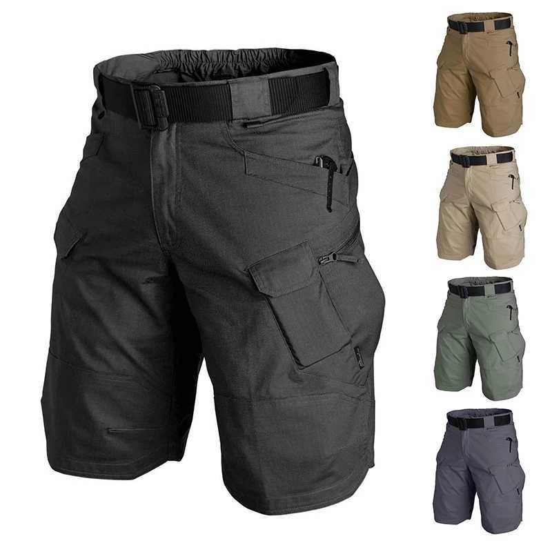 Men Urban Military Tactical Shorts Outdoor Waterproof Wear-Resistant Cargo Shorts Quick Dry Multi-pocket Plus Size Hiking Pants W250621