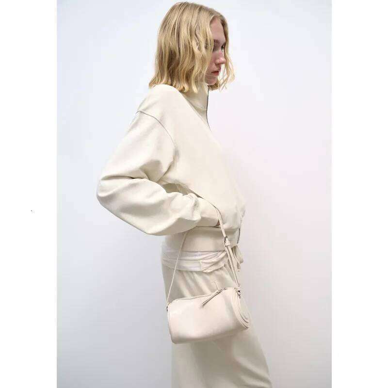 Barrel-Shaped And Handbags Mini PU Leather Shoulder Bag Fashion Black Crossbody Bags For Woman Soft Phone Purses