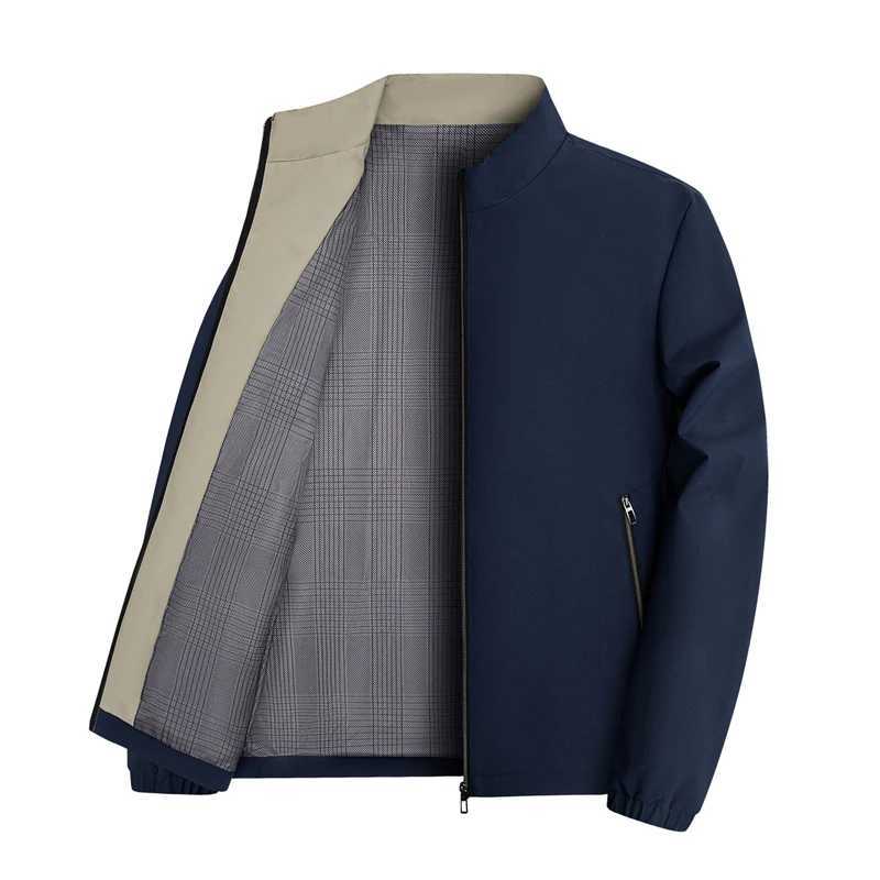 Autumn Mens Coat Korean Trend Khaki Smart Casual Jackets 5XL Large Loose Cardigan Middle-aged Dads Business Bomber Jacket Men XJ250621