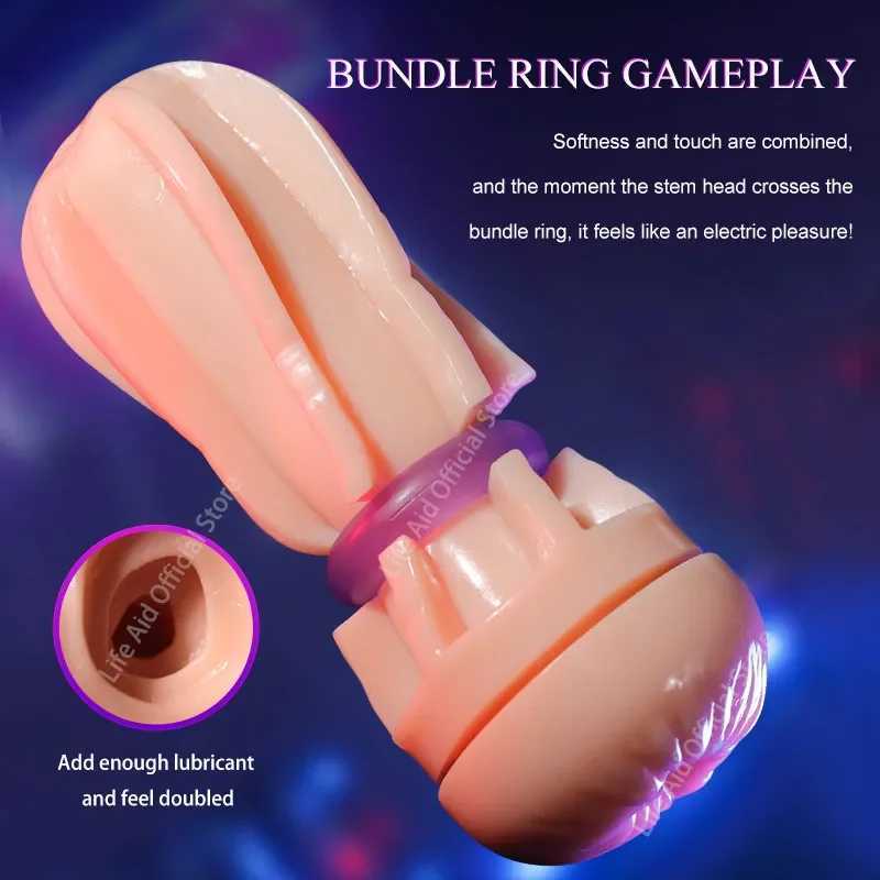 Male Masturbation Vagina Pussy Pocket Vacuum Endurance Exercise for Men Masturbator Cup Sex Toys Blowjob Adult Glans Trainer W250621