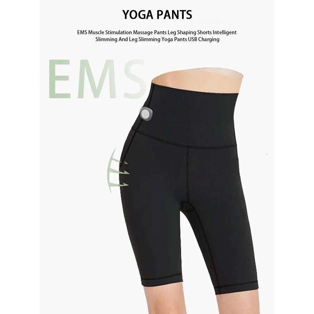 Smart Microcurrent Shaping Yoga Shorts With EMS Stimulator Rechargeable Elastic For Women Man Buttock Workout Fiess Pant