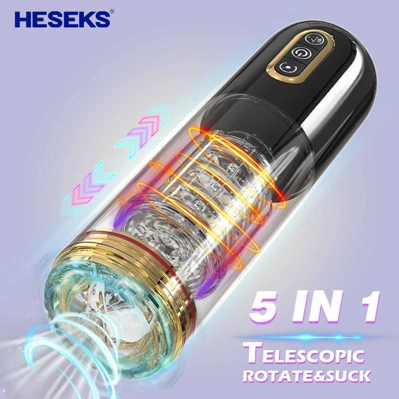 HESEKS Automatic Telescopic Rotation Suction Male Masturbation Real Vaginal Masturbator for Men Blowjob For Men 8 W250621
