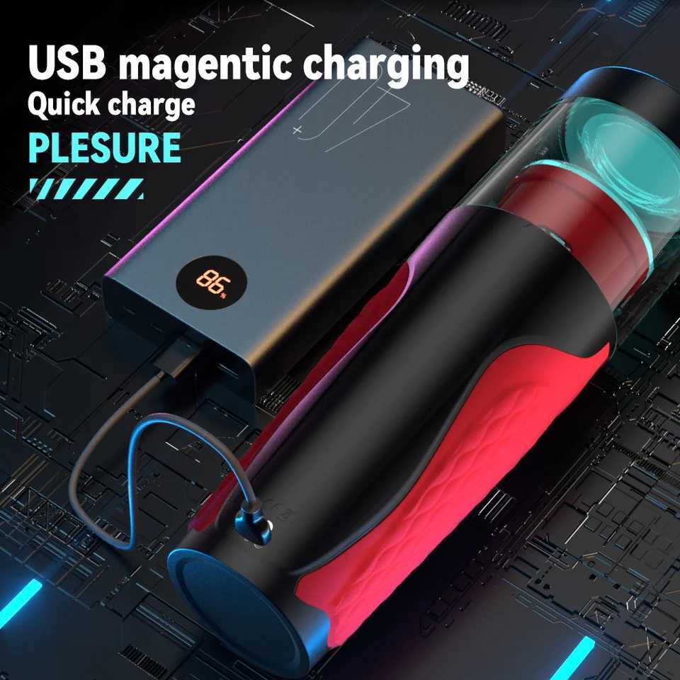 Sex Toys for Men Automatic Male Masturbator Cup 7 Thrusting Rotating Modes Penis Stimulation with Suction Base Electric Pussy W250621