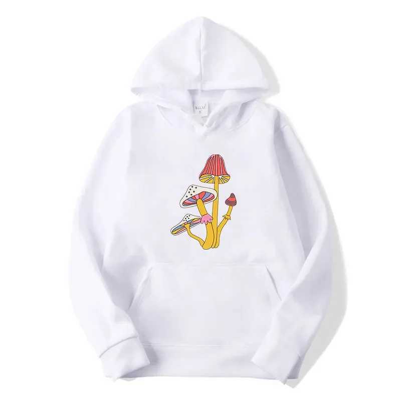 Rainbow Mushrooms Print Hoodies Men Women Fashion Loose Sweatshirt Casual Hooded Top Male Hip Hop Streetwear XJ250621