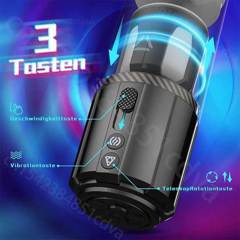 Electric Masturbator Cup Rotating Thrust Automatic Male Masturbator for Men Telescopic TPE Waterproof Super Quiet Adult Sex Toy W250621