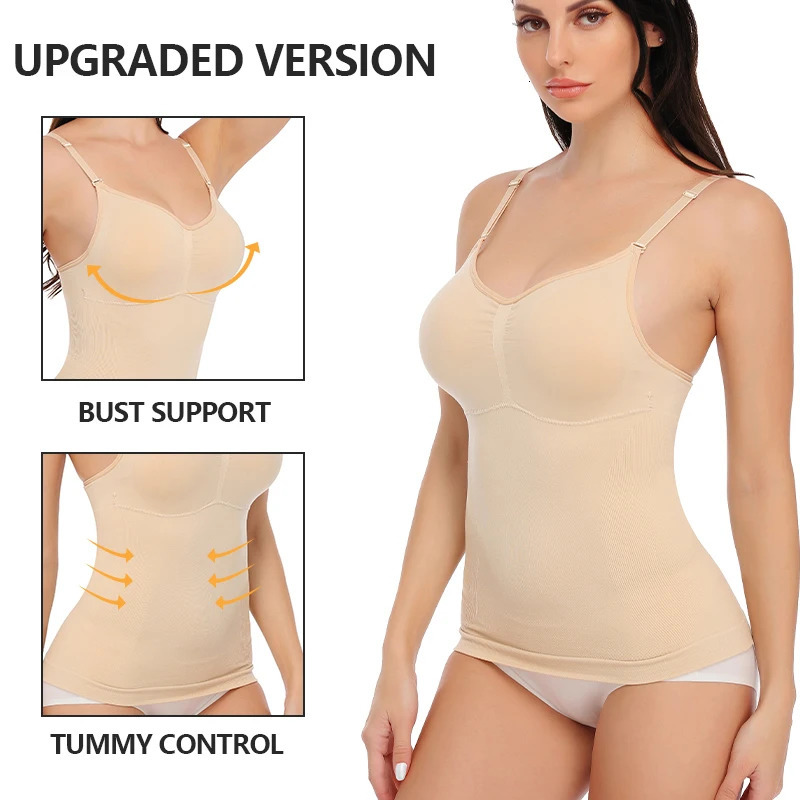 Body Shaper Soft Slimming Tank Removable Pad Cami Tank Top Comfortable Plus Size Women Shapewear Padded Vest Dropship 250617