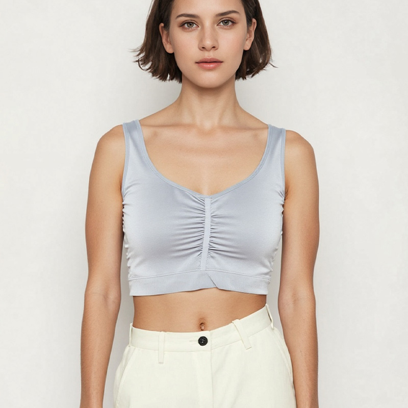 lightweight supportfresh light blue this cross bra provides a comfortable and casual daily experience