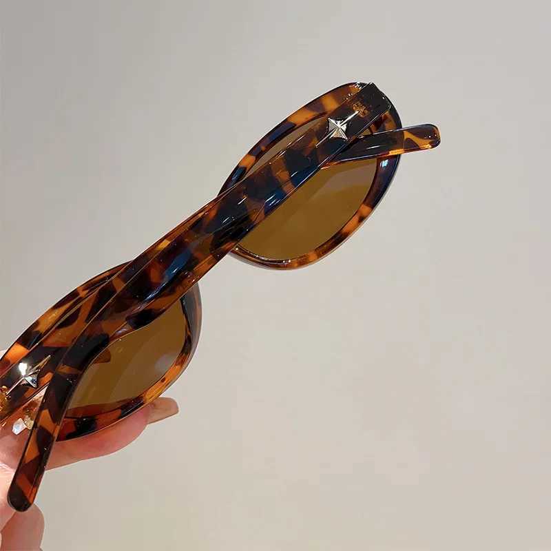 Vintage Brand Designer Oval Sunglasses Women Luxury Fashion Sun Glasses For Men Trendy Punk Luxury Rivet Star Cool Shades UV400 W250621
