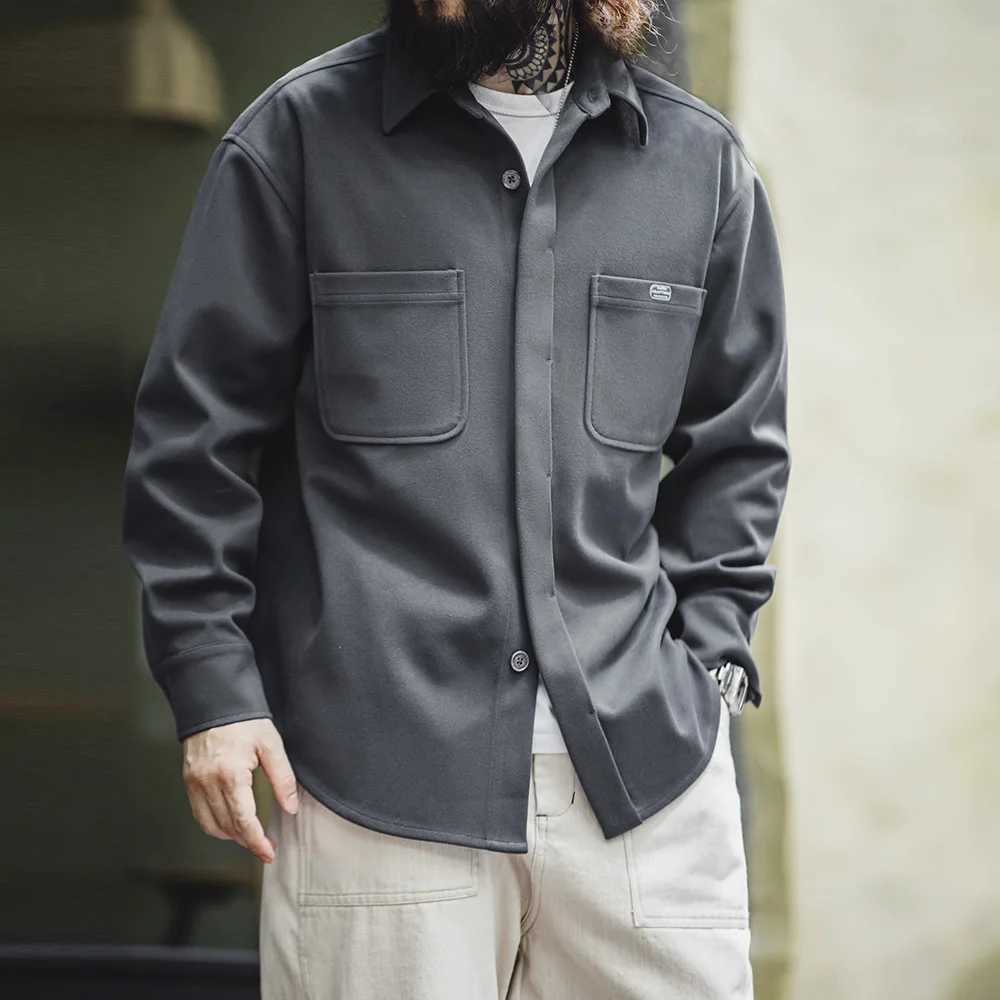 Maden Casual 400g Heavyweight Pocket Shirt Jackets Male Fashion Loose Vintage Outerwears 2023 Autumn Mens Amekaji Workwear XJ250621