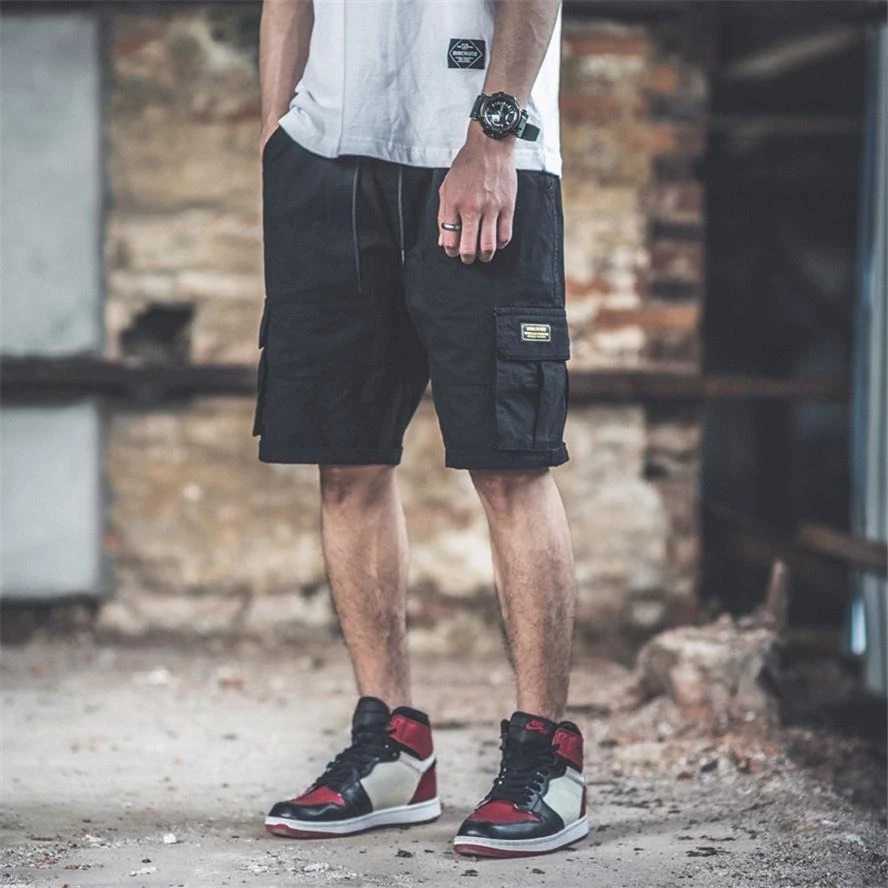 Mens Cargo Shorts with Pockets Baggy Hip Hop Short Pants for Men Cotton Designer Distressed Nylon Elegant Harajuku Loose Clothes W250705