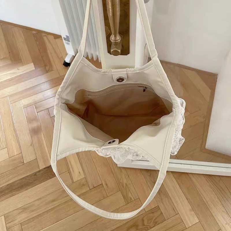 New Summer Casual Vacation Backpack Large Capacity Lace Shoulder Tote Bag Hollow Beach Bag with Ethereal Design XJ250620