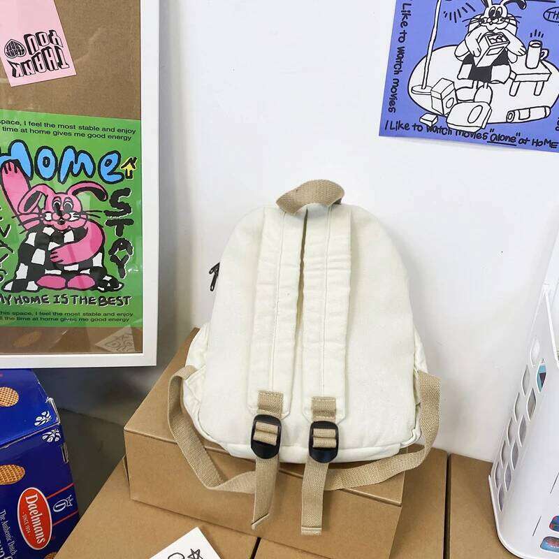 Designer bag 2025 100% Cotton Small Backpacks Solid Black Leisure Or Travel Soft Canvas Packages For Women High Quality Cloth Shoulder Bags Luxury Bag