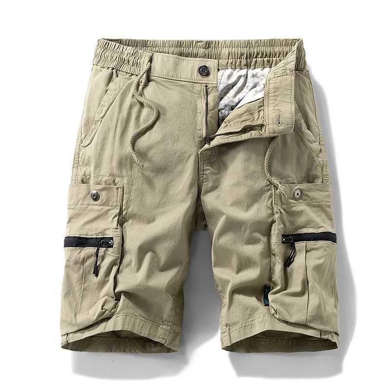 Fashion Beach Shorts Dropshipping Summer Men Multi Pocket Cargo Shorts New Mens Casual Cotton Shorts Spring Mens Cargo Shorts W250621