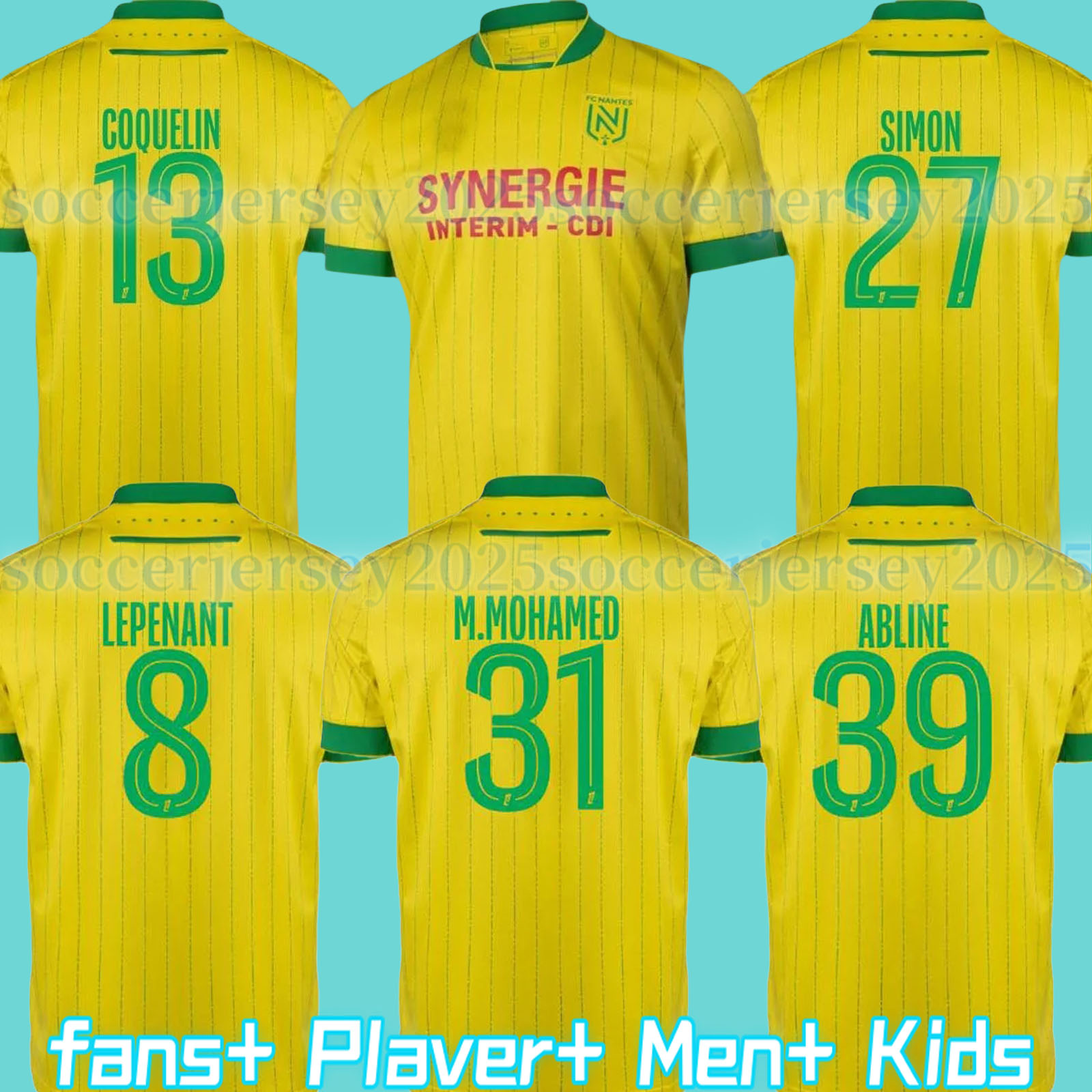 4XL 25 26 Maillots FC Nantes soccer jerseys SIMON #27 80th Anniversary CHIRIVELLA Etoile 2025 GIROTTO COULIBALY BLAS KOLO MUANI Third football shirt men jersey