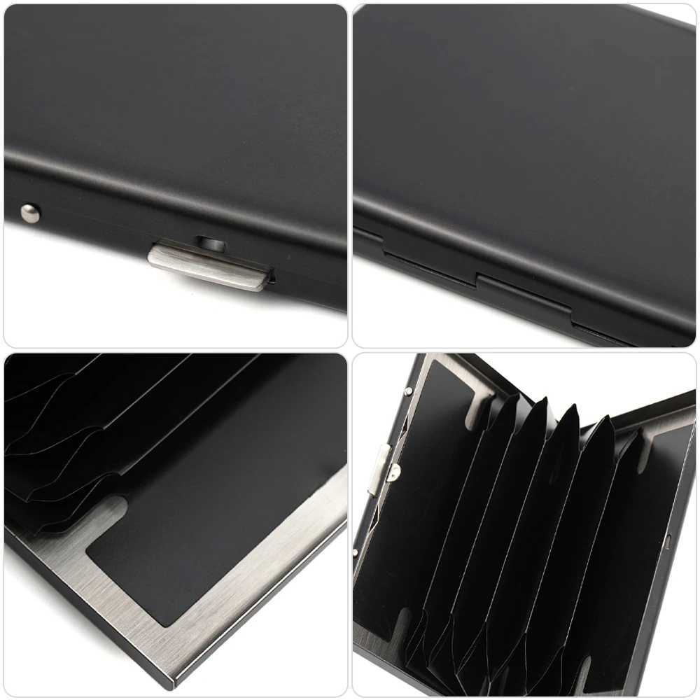 Classic Stainless Steel Holder Men Slim Anti Protect Travel ID Cardholder Women Wallet Metal Case Portable Carteras Z250621