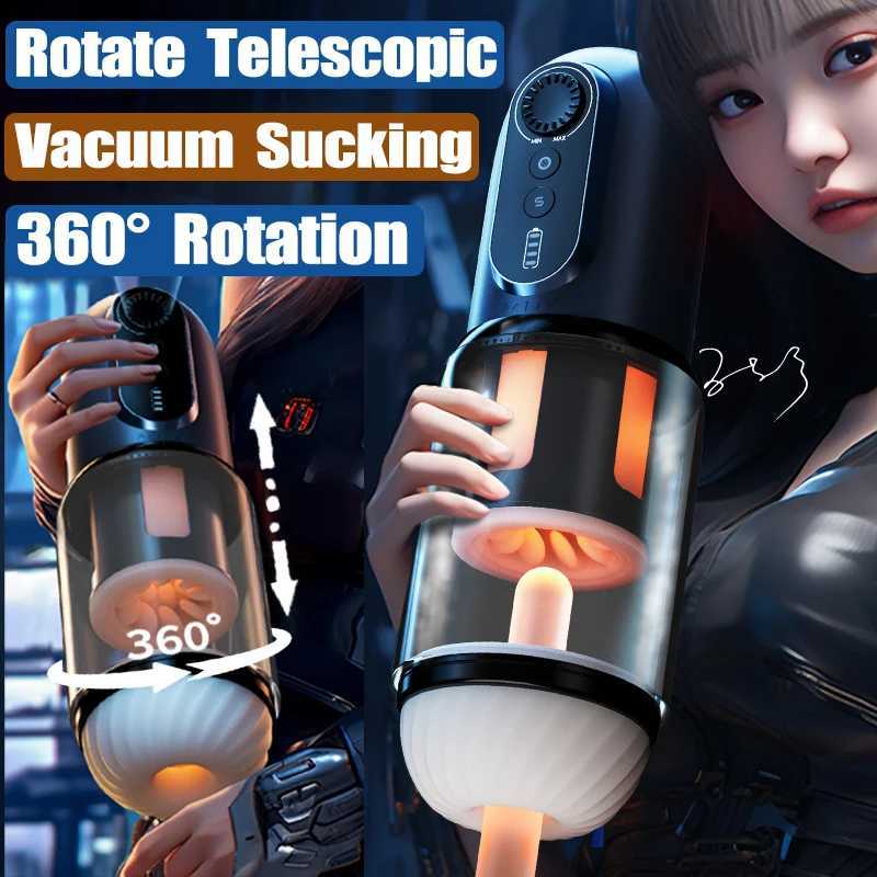 Automatic Male Masturbator Powerful Vacuum Sucking Blowjob High-Speed Piston Thrusting Rotating Masturbation Cup Sex Toys for Men W250621
