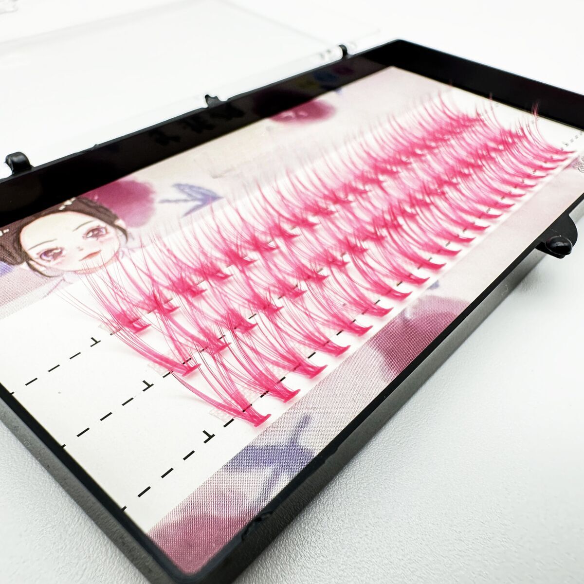 20P Colorful Hot Melt Cluster False Eyelashes Handmade Shiny Eyelashes Three Rows Stage Wear Gradient Eyelashes Self-Grafting New Free Delivery