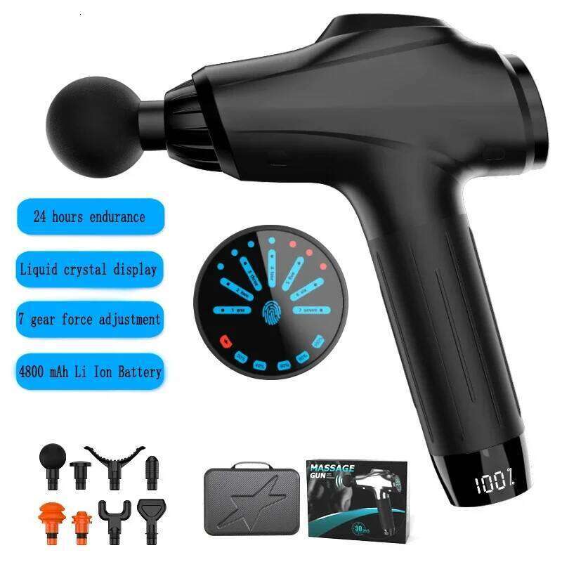 Professional Fascia 4800Mah Deep Tissue Percussion Vibrat Massage Gun Fiess Back And Neck Muscle Relaxation Massager