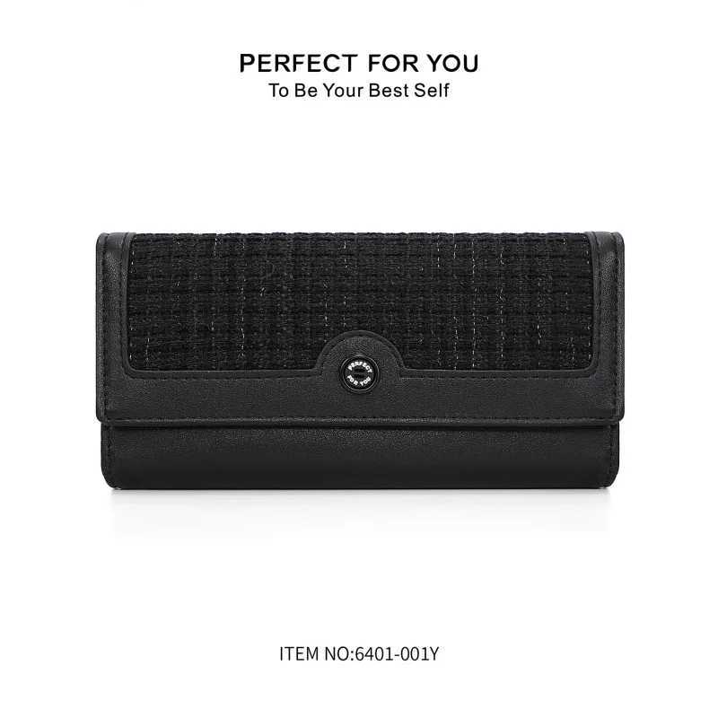 Korean style womens long wallet fashionable multi-functional large capacity billfold purse for daily use Z250621