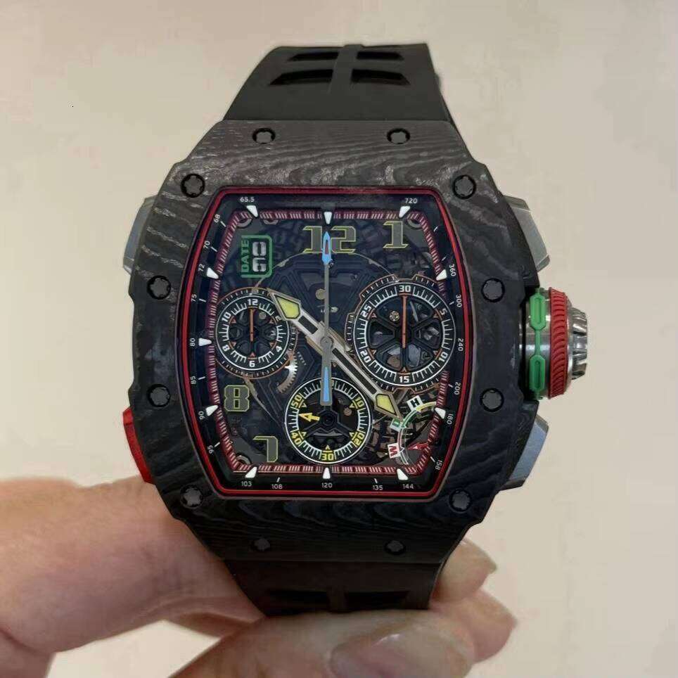 Fashion Men's Original Design Mechanical Automatic Skeleton Watches Men Luxury Carbon Fiber Watch