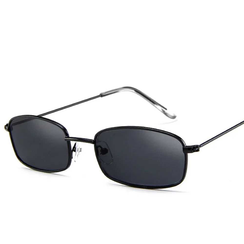 XaYbZc Unisex Small Retro Shades Rectangle Sunglasses Men Metal Frame Eyewear Outdoor Clear Lens Sun Glasses For Women W250621