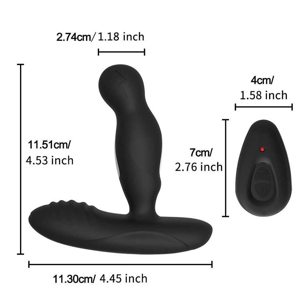 Electric Shock Pulse Man Prostate Massage Vibrators Sex Toy For Men Wireless Rotation Male Anal Butt Plug Stimulator Masturbator W250621