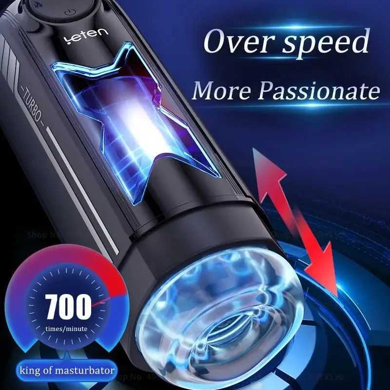 Leten High Speed Airplane Cup Automatic Men Masturbator Telescopic Sucking Clip Heating Voice Electric Penis Training Cup Adult W250621