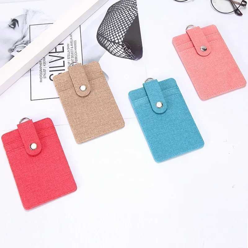 Fashion Slim Mini Leather Wallet Bank Business Holder Leather Short Purse ID Card Holder Badge Bag Case Z250621