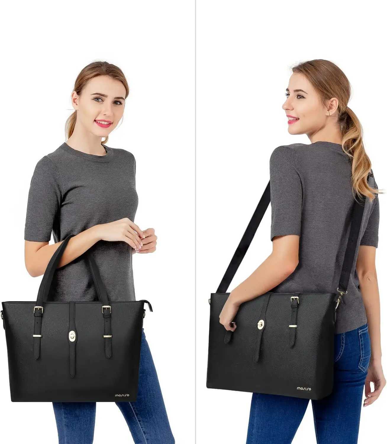 Laptop Tote Bag for MacBook Pro 16 inch 2024-2019 M2 A2780 M1 A2485 Pro/Max A2141 15 15.6 inch Notebook PU Leather Briefcase Z250621