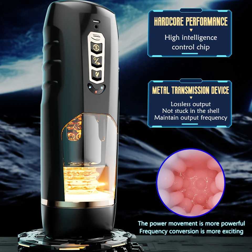 Telescopic Heating Vibrator Automatic Male Masturbator Sexy Voice Suction Cup Electric Pocket Pussy Sex Toys For Men W250621