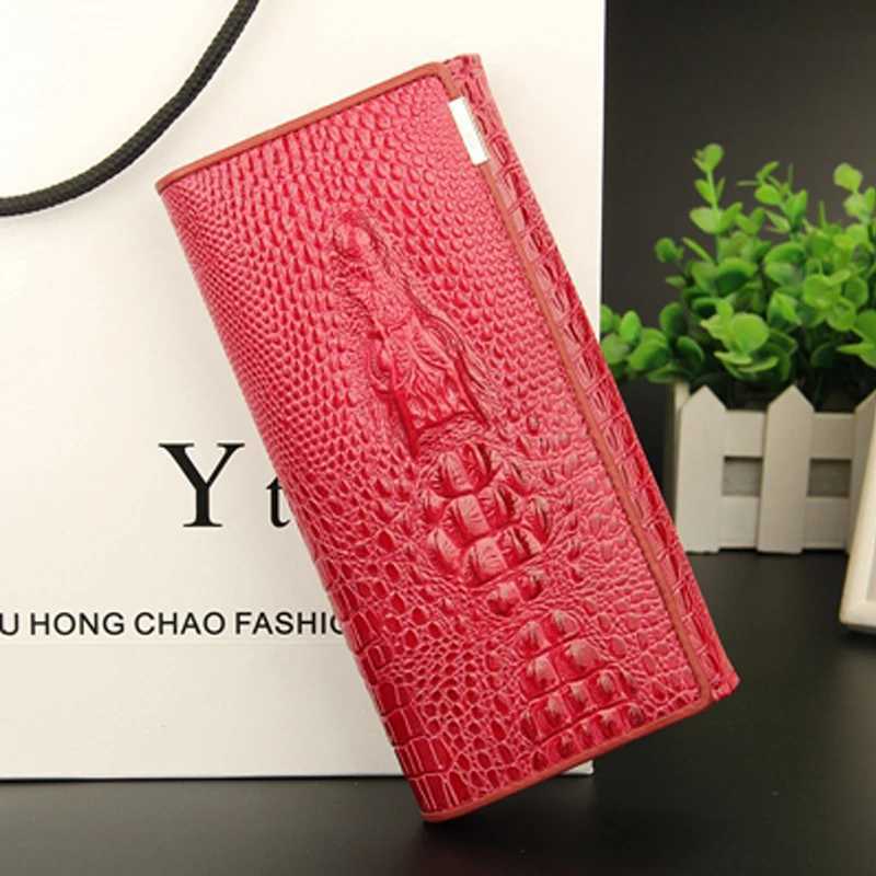 Women PU Leather Handbag Crocodile Pattern Long Wallet Large Capacity Clutch Phone Bag Coin Purse Card Holder for Party Z250621