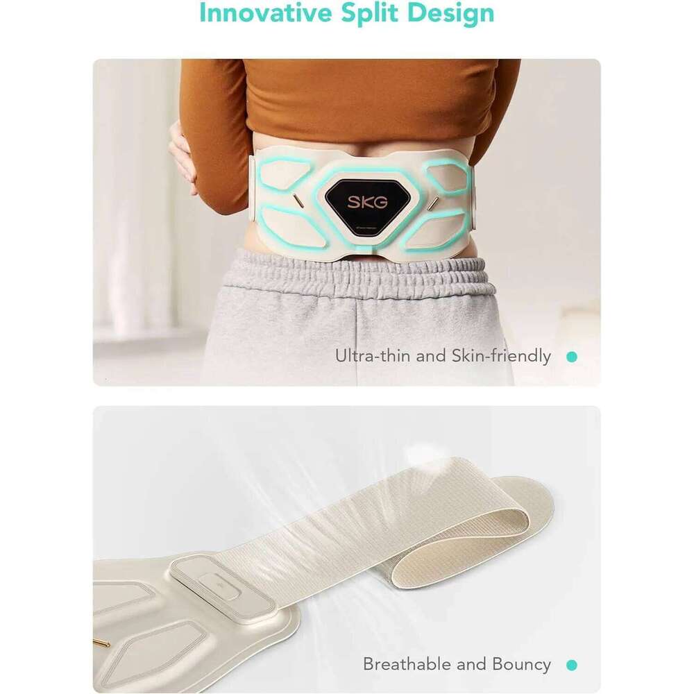SKG Lower For Pain Relief, Adjustable Cordless Heating Pad Infrared Vibrating Back Massager Waist Lumbar Belt,Gift